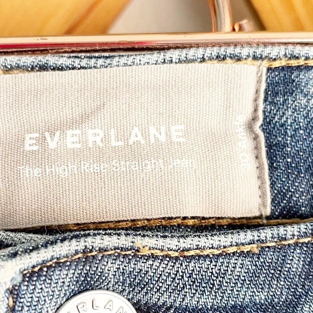 Everlane High Rise Straight Leg Jeans - Picture 3 of 7